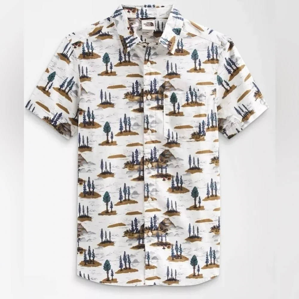 The North Face Baytrail Camping Outdoors Button Down Short Sleeve size  L @8